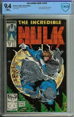 Buy Incredible Hulk #344 Cbcs 9.4 White Pages // Todd Mcfarlane Cover Marvel 1988 • 87.07£