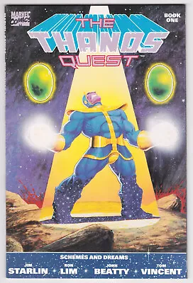 Buy Thanos Quest #1 Near Mint Minus 9.2 Jim Starlin Ron Lim Art First Print 1990 • 27.82£