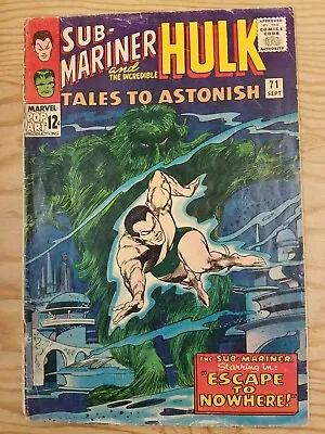 Buy Tales To Astonish #71 Sub-Mariner & Incredible Hulk • 11.19£