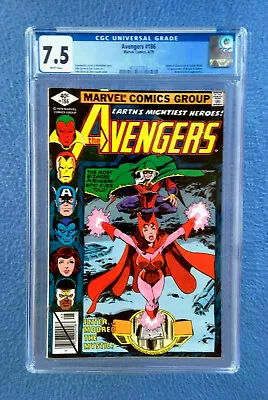 Buy Avengers #186 Cgc 7.5 Very Fine- White Pages Marvel Comics Origin Scarlet Witch • 40.17£