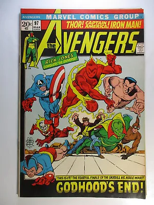 Buy Avengers #97, Godhood's End, Submariner, Human Torch, Fine-, 5.5, OWW Pages • 18.10£