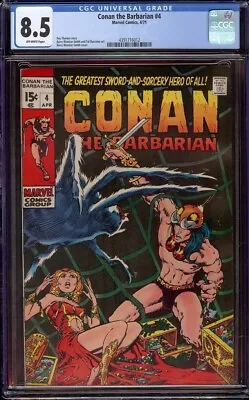 Buy Conan The Barbarian # 4 CGC 8.5 OW (Marvel, 1971) Barry Windsor-Smith Cover • 120.37£
