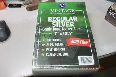 Buy 100 Regular Silver Comic Book Acid Free Backer Boards 7 X 10 1/2  Backing • 24.67£