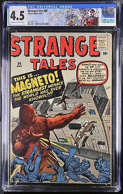 Buy Strange Tales 84 CGC 4.5 OW/W 1961 Custom Label 1st Magneto Prototype KEY Marvel • 221.36£