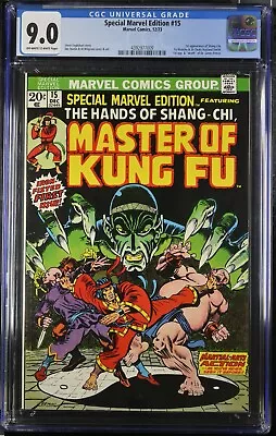 Buy 1973 Special Marvel Edition 15 CGC 9.0. 1st Appearance Of Shang-Chi. • 280.86£