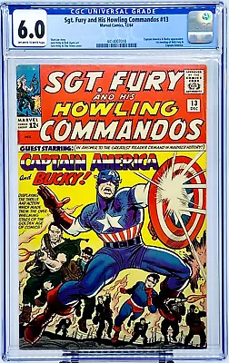 Buy Sgt. Fury And His Howling Commandos #13 1964 CGC 6.0 JUST GRADED CLEAR CASE • 249.04£