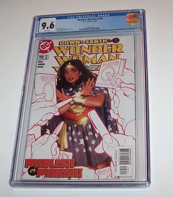 Buy Wonder Woman #196 - DC 2003 Modern Age Issue - CGC NM+ 9.6 - (Adam Hughes Cover) • 67.93£