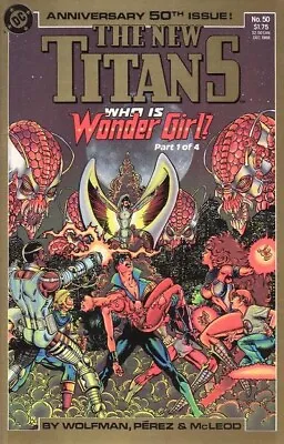 Buy NEW TITANS #50 F/VF, Formerly TEEN, George Perez, DC Comics 1988 Stock Image • 3.16£