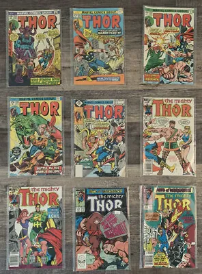 Buy The Mighty Thor Comic Books Lot Of 9  #226,233,235,238,280,356,359,411,412 • 98.78£