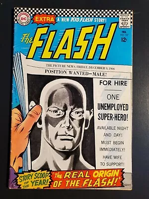 Buy Flash #167 (1967) VG/F (5.0) Newspaper Cov Flash Origin Kid Flash Infantino Art| • 15.77£