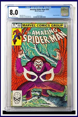 Buy Amazing Spider-Man #241 CGC Graded 8.0 Marvel 1983 John Romita Jr. Comic Book. • 42.68£