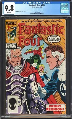 Buy Fantastic Four #273 CGC 9.8 NM/MT 1st APP Nathaniel Richards! Marvel Comics 1984 • 86.14£