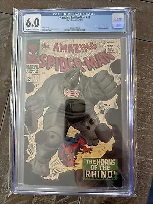 Buy Amazing Spider-Man #41 CGC FN 6.0 Off White To White 1st Appearance Rhino! • 719.56£
