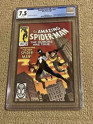 Buy Amazing Spider-Man 252 CGC 7.5 White (Reprint 1st Black Costume) Toy Var +magnet • 59.58£