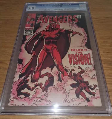 Buy AVENGERS 57 - 1st Appearance THE VISION - Silver Age 1968 CGC 5.0 • 225£