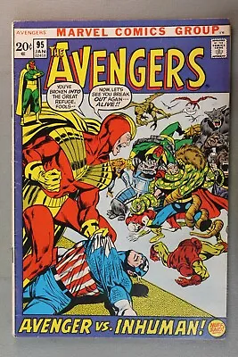 Buy The Avengers #95  Origin Of Black Bolt & Maximus!  1972 Cover By John Buscema • 11.19£