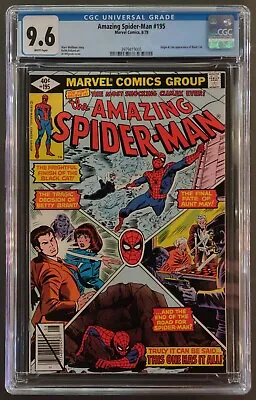 Buy Amazing Spider-man #195 Cgc 9.6 White Pages Marvel Comics Aug 1979 2nd Black Cat • 140.89£