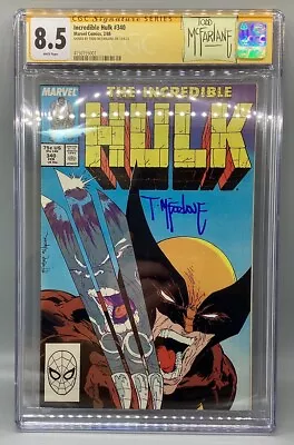 Buy Marvel Comics 1988 Incredible Hulk #340 CGC 8.5 White - Signed By Todd McFarlane • 474.36£