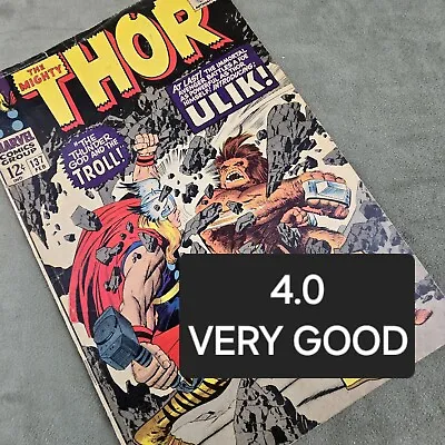 Buy #137 THOR Marvel Comics 1967 1st Appear ULIK & 2nd Sif Jack Kirby Art KEY ISSUE • 23.59£