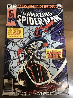 Buy Amazing Spiderman 210 (Marvel 1980) VF+ 1st Madame Web Movie Coming • 80.05£