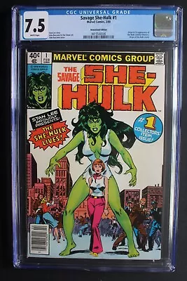Buy Savage She-Hulk #1 Origin 1st Jennifer Walters 1980 GGA Marvel TV Series CGC 7.5 • 43.69£