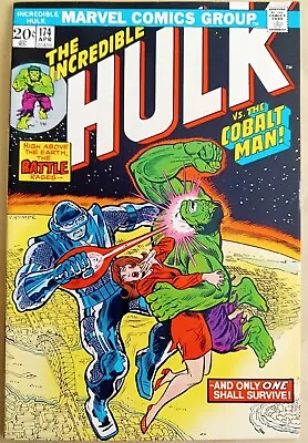 Buy Hulk #174 VFN- (7.5) - Marvel 1974 - 20 Cents Copy - Vs The Cobalt Man • 16.99£