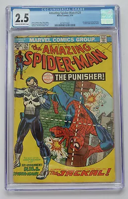 Buy The Amazing Spider-Man #129 - 1st App The Punisher & The Jackal 1974 CGC GD+ 2.5 • 799.95£