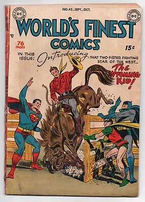Buy Worlds Finest Comics #42 (DC, 1949) Golden Age Batman And Superman | PR 0.5 • 39.97£