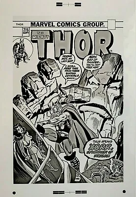 Buy Production Art Mighty THOR #215 Cover, MARIE SEVERIN Art, 11x17 • 54.55£