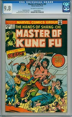 Buy MASTER OF KUNG FU 22 CGC 9.8 SHANG-CHI Bronze Age MARVEL COMICS 1974 • 341.86£