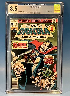 Buy Tomb Of Dracula #58 CGC 8.5.  First Blade Solo Story! Marvel 1977 Key Bronze Age • 76.34£