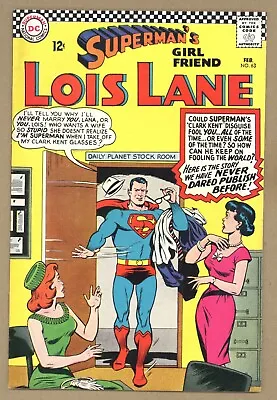 Buy Superman's Girlfriend Lois Lane 63 FVF Lady Of The Lash! S.K.U.L.! 1966 DC U750 • 23.33£