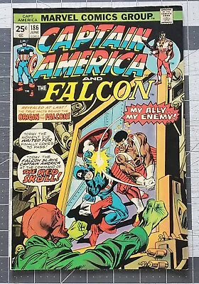 Buy Captain America #186 (Marvel, 1975) Red Skull Appearance Fine • 4£