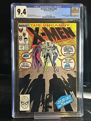 Buy Uncanny X-Men #244 1989 CGC 9.4 (1st App Of Jubilee)~ • 59.96£