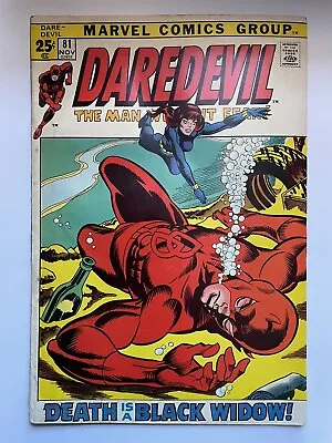 Buy Daredevil #81 (1971) - Grade 6.0 - 1st Black Widow Team-up - Gil Kane Art! 🔑 • 32.17£