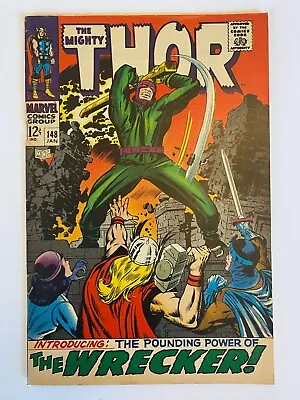 Buy The Mighty Thor #148. Marvel, 1968. 1st App. Wrecker - Origin Black Bolt • 60.05£