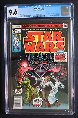 Buy Star Wars #4 DARTH VADER Luke Leia 1977 DEATH Obi-Wan Kenobi 1st  Print CGC 9.6 • 153.56£