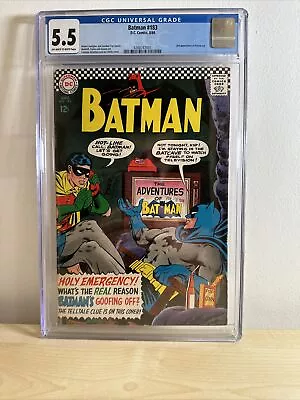 Buy Batman #183  CGC 5.5 OWTW Pages 2nd App Of Poison Ivy 1966 • 124.99£