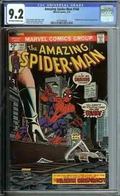 Buy Amazing Spider-man #144 Cgc 9.2 Ow/wh Pages // Cyclone + Gwen Stacy App 1975 • 189.98£