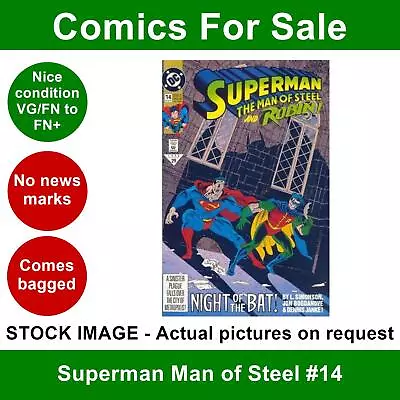 Buy DC Superman Man Of Steel #14 Comic - VG/FN+ 01 August 1992 • 3.99£