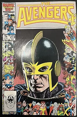 Buy Marvel Comics Avengers #273 1986 Vol.1 Copper Age 25th Anniversary Cover NM • 8.99£