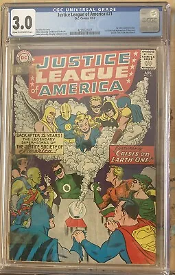 Buy Justice League Of America 21 CGC 3.0 JSA Meet JLA Classic Cover 1963 • 107.25£