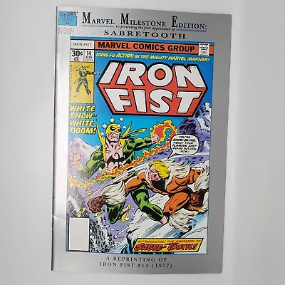Buy MARVEL MILESTONE IRON FIST #14 (1977) Reprint (1992) 1ST APPEARANCE SABRE-TOOTH  • 5.56£