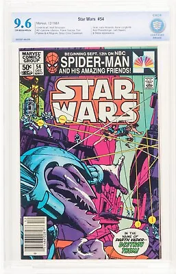 Buy Star Wars #54 NEWSSTAND CBCS 9.6 1981 OWWhite Pages Darth Vader Obi-Wan Not CGC • 80.55£