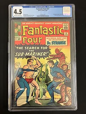 Buy Fantastic Four #27 CGC 4.5 (Marvel 1964) 1st Full Dr. Strange Cover Appearance! • 186.47£