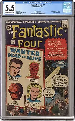 Buy Fantastic Four #7 CGC 5.5 1962 1445528001 • 463.54£