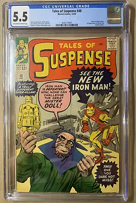 Buy Tales Of Suspense #48 CGC 5.5. KEY! (1st NEW IRON MAN ARMOR!) 1963 Marvel Comics • 436.14£