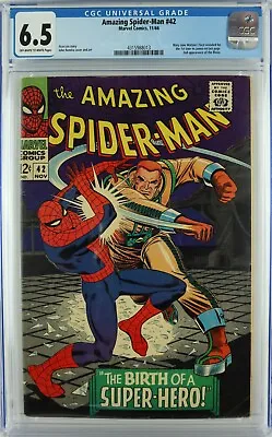 Buy Amazing Spider-man #42 1966 Cgc 6.5 Off White To White Pages • 197.11£