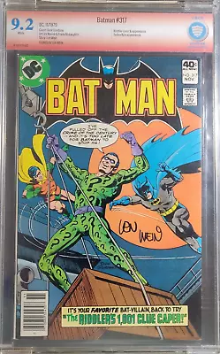 Buy 1979 Batman 317 CBCS SS 9.2 The Riddler Cover Robin. Signed Len Wein. Not CGC. • 138.75£