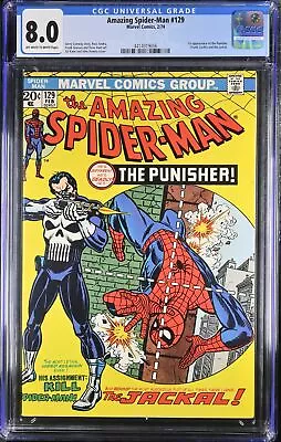 Buy Amazing Spider-Man #129 CGC 8.0 White Pages • 1,660.28£